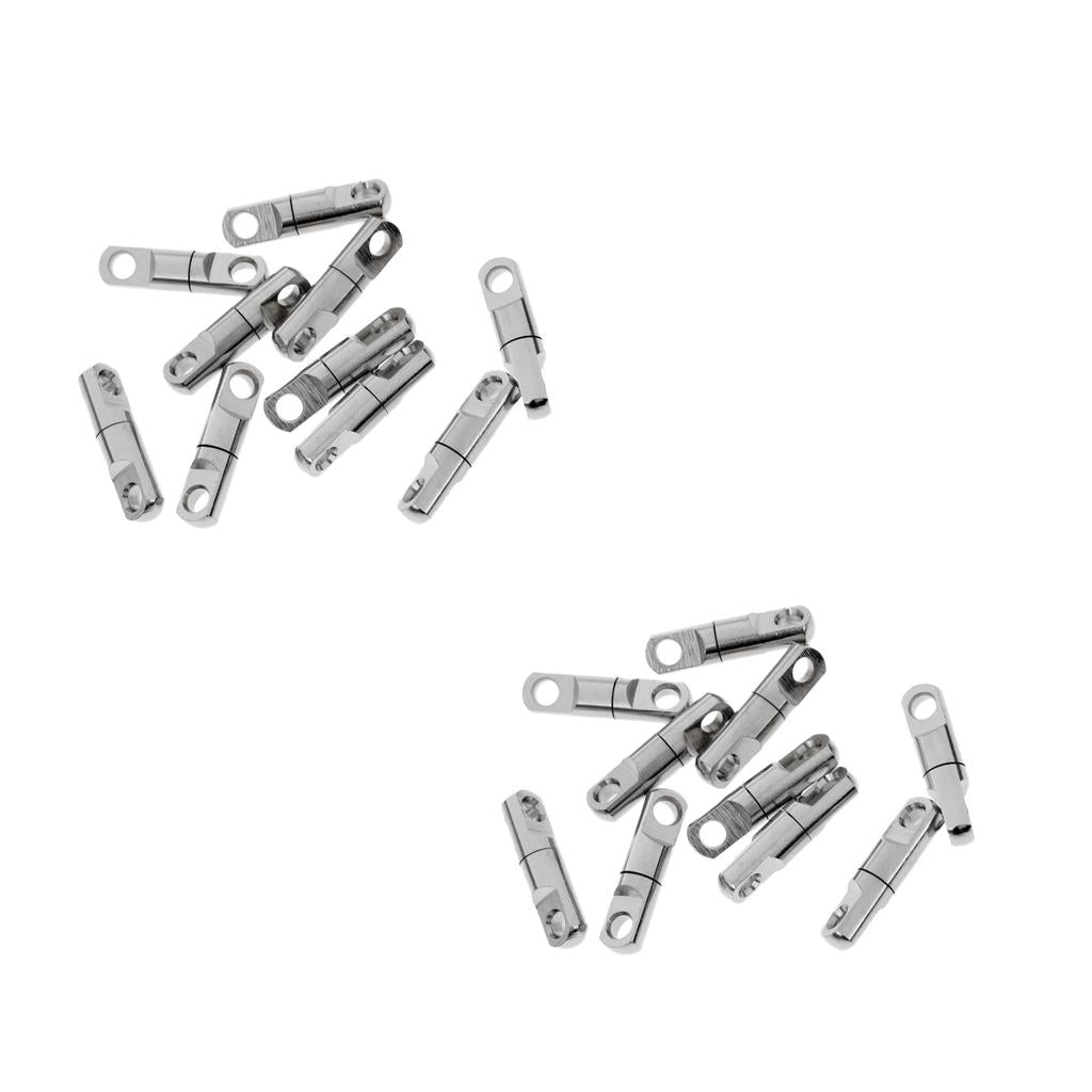 20pcs Column Type Rotary Ring Bearing Swivel Fishing Swivels Hook Connectors