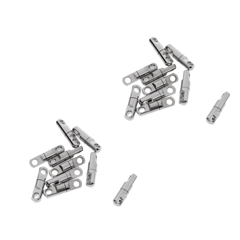 20pcs Column Type Rotary Ring Bearing Swivel Fishing Swivels Hook Connectors