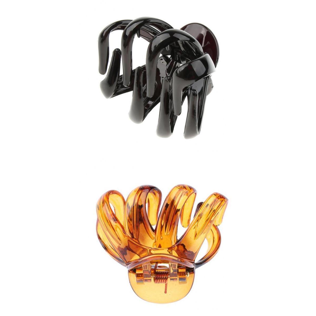2pcs Hair Claw Clips Thick Hair Octopus Jaw Folding Hairpin for Women