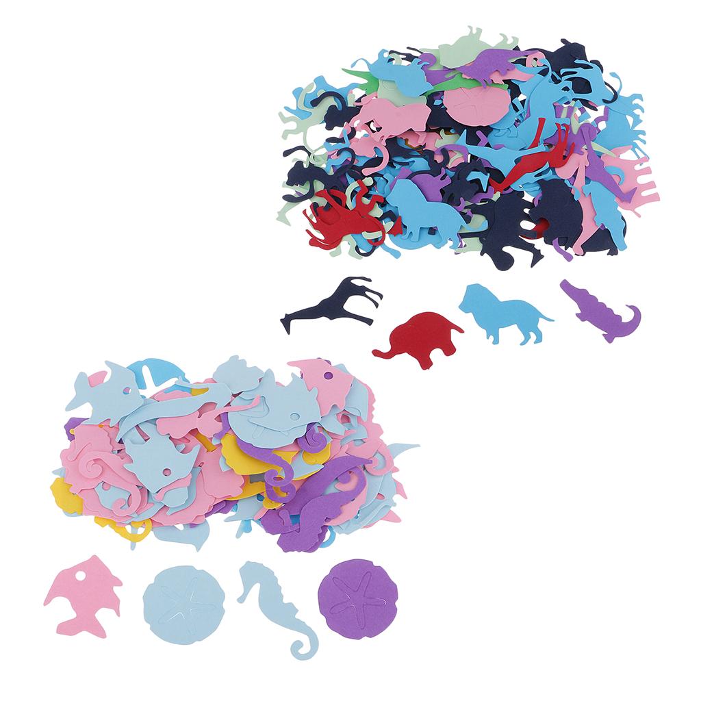 200 Pieces Animals Shape Paper Throwing Confetti Table Scatter for Party