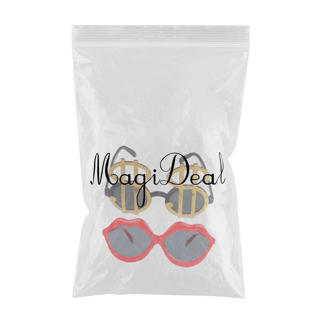 2xNovelty Gold US Dollar Sunglasses Red Lips Eye Glasses Funny Costume Party