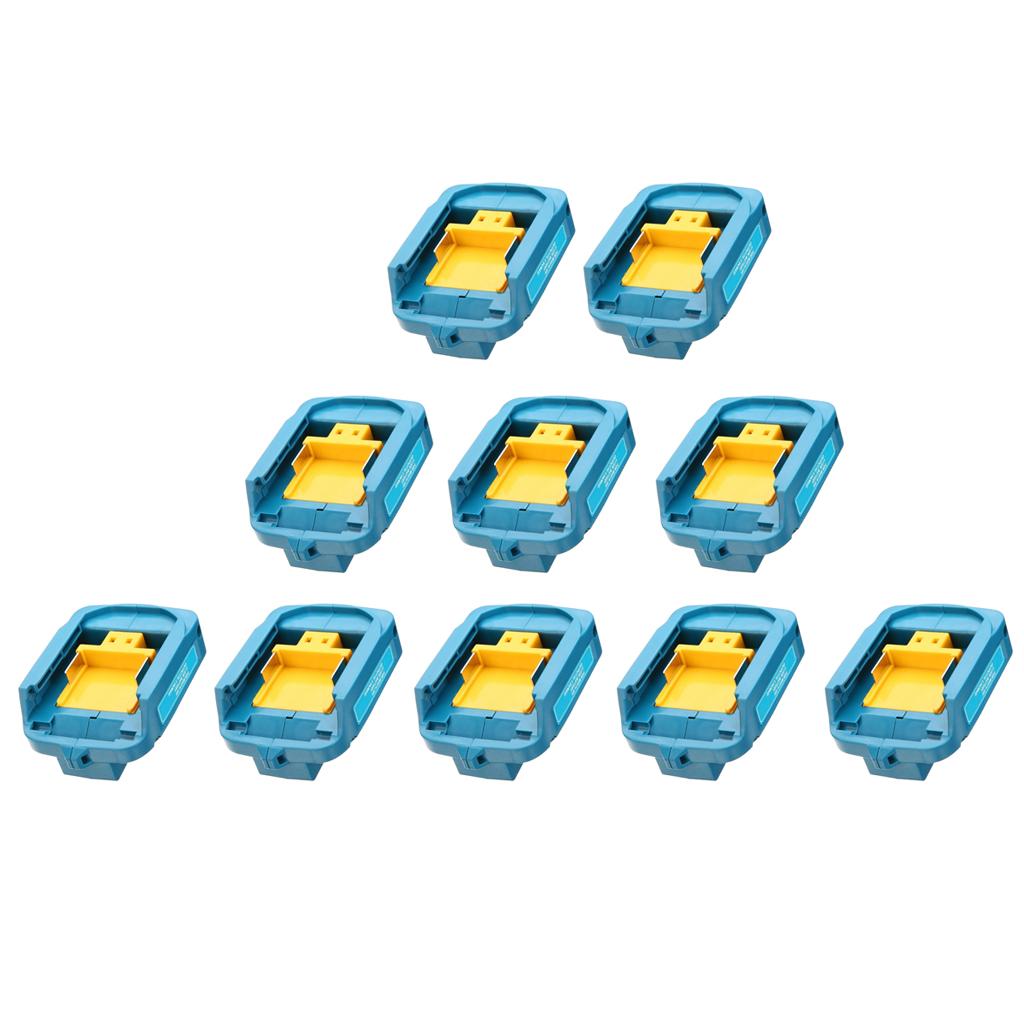 10x Battery USB Adapter for 14.4V 18V Batteries Charger Adapter Blue