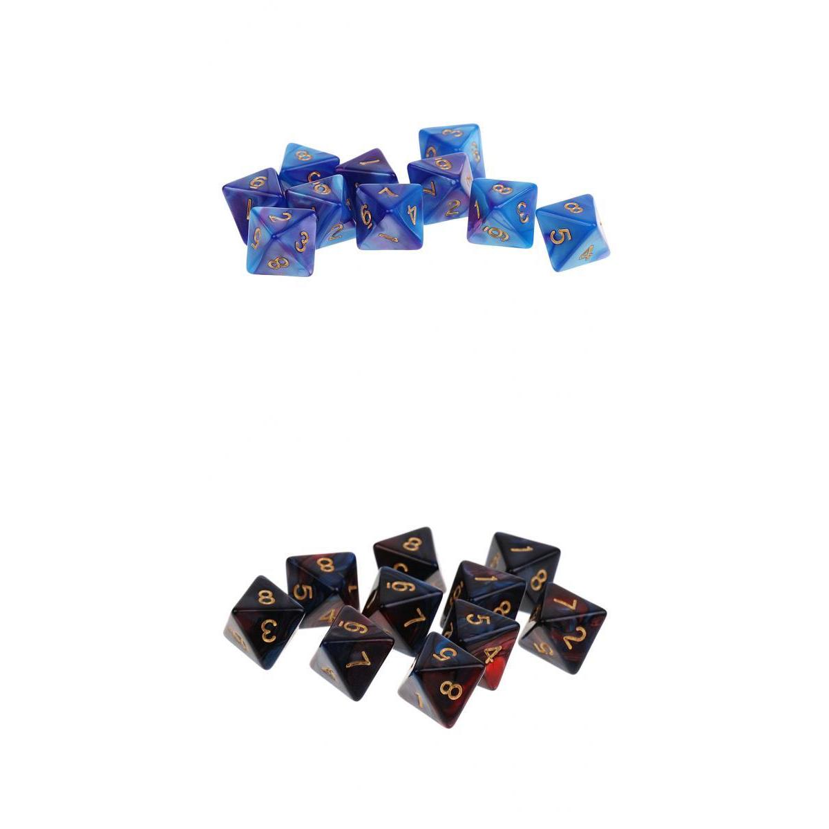 20pcs 8 Sided Dice D8 Polyhedral Dice for Dungeons and Dragons Board Game