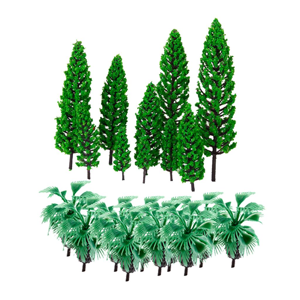20 Pieces Model Trees Bottle Palm Trees Layout Train Scenery Landscape
