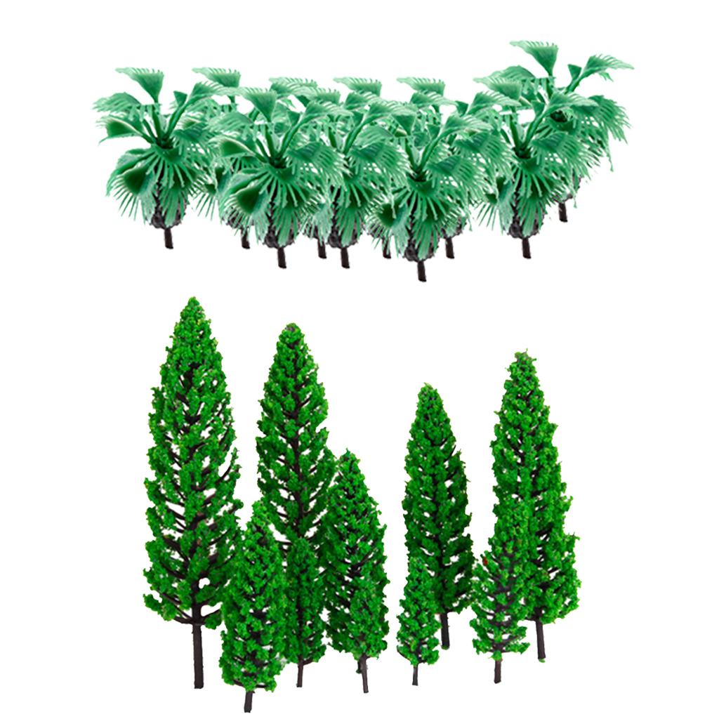 20 Pieces Model Trees Bottle Palm Trees Layout Train Scenery Landscape
