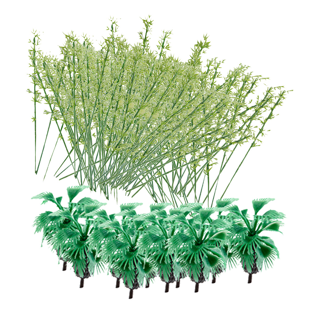 110Pcs Model Bottle Palm Trees Model Bamboo Trees Train Landscape Layout