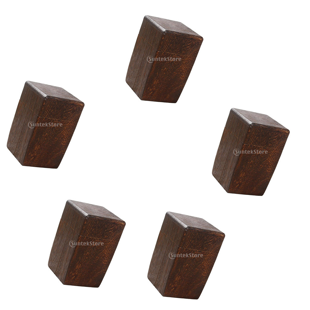 5x Wood Tea Storage Box Organizer Container Wood Tea Caddy Container Holder