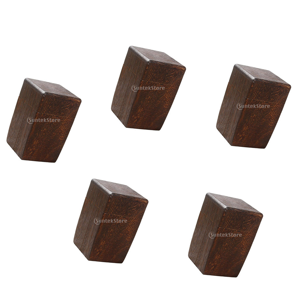 5x Wood Tea Storage Box Organizer Container Wood Tea Caddy Container Holder