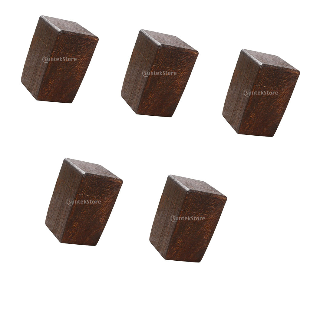 5x Wood Tea Storage Box Organizer Container Wood Tea Caddy Container Holder