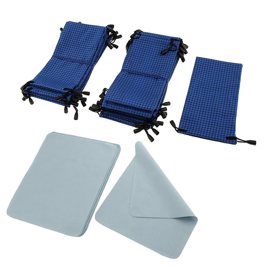 20 Pieces Eyeglasses Sunglasses Storage Bag Pouch Microfiber Glasses Cloth