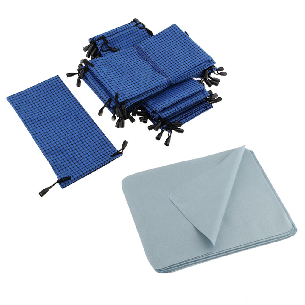 20 Pieces Eyeglasses Sunglasses Storage Bag Pouch Microfiber Glasses Cloth