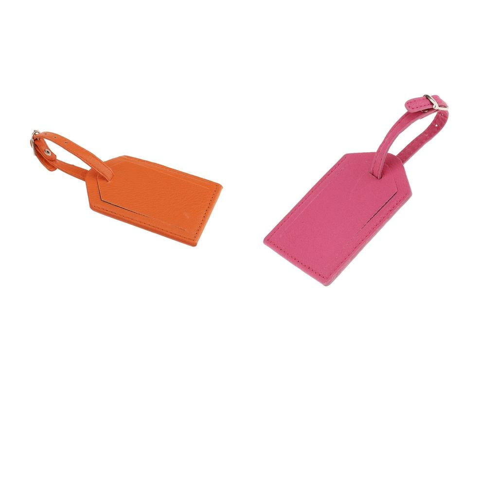 2 Packs PU Travel Luggage Tags Name ID Address Holder Suitcase Luggage Label