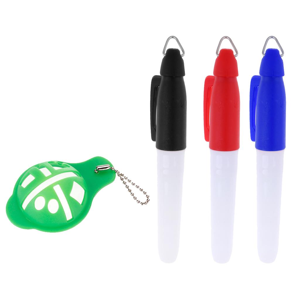 1 Set Golf Ball Liner Marker Line Drawing Alignment Tool with 3 Markers Pen