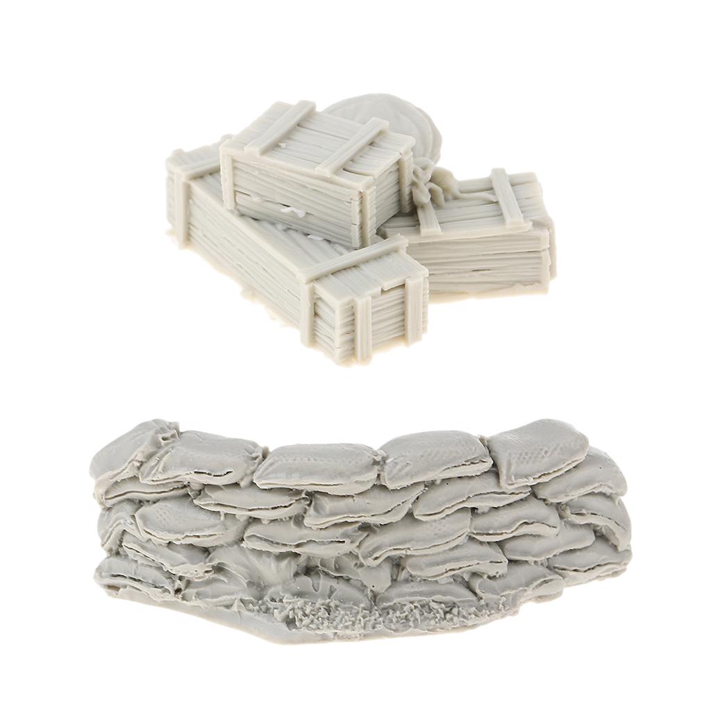 1/35 Resin Model Scene Accessories Sandbags Wall Ammunition Boxes & Bags