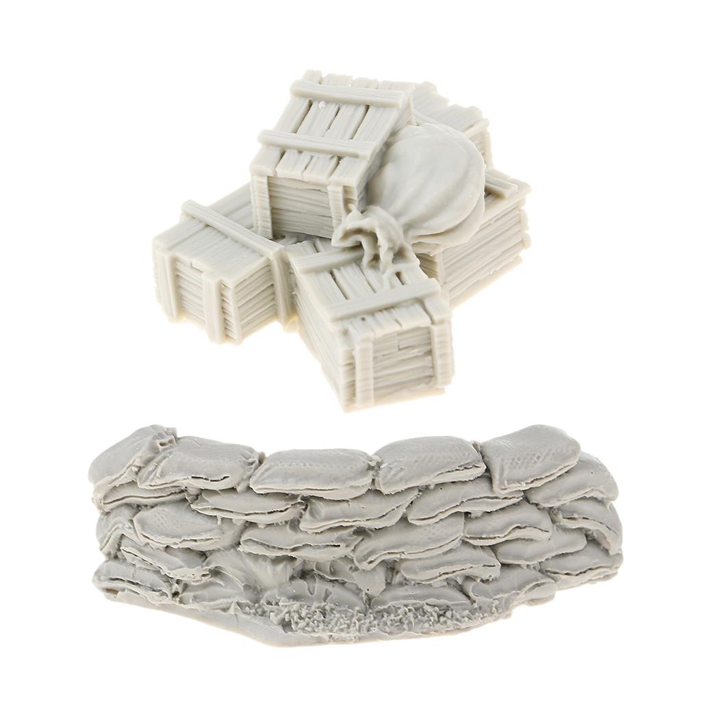 1/35 Resin Model Scene Accessories Sandbags Wall Ammunition Boxes & Bags