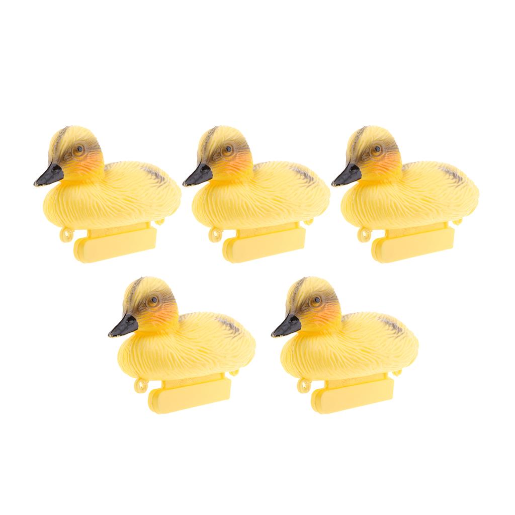 5Pcs Baby Duckings Floating Decoy Ducks Mallard Plastic Ornament Pond