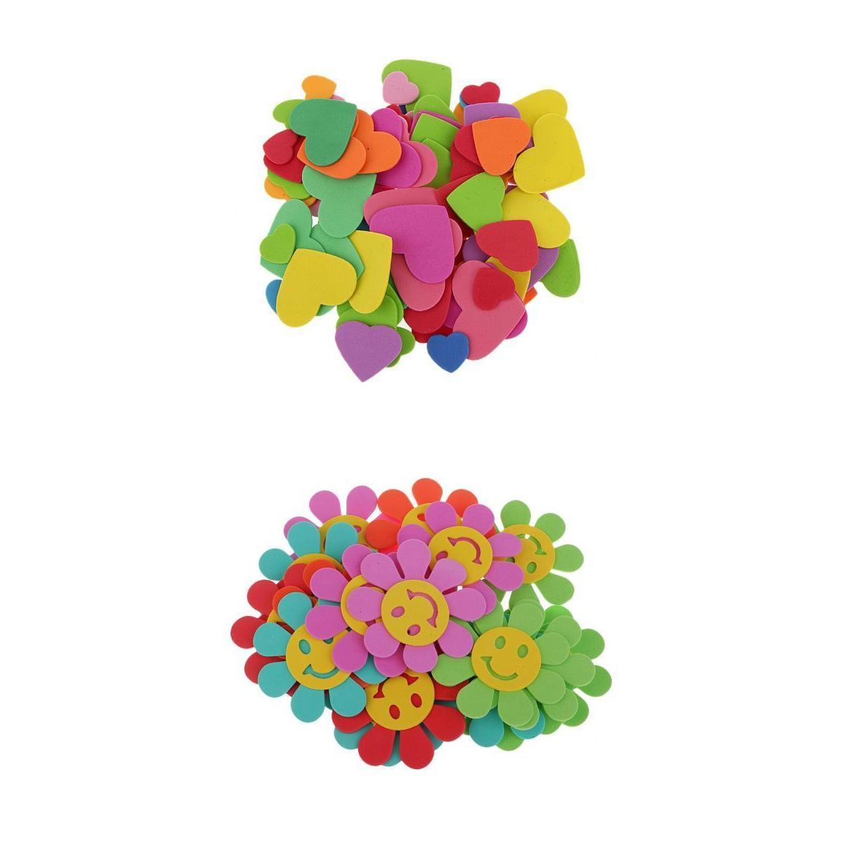 120 Pieces Mixed Self Adhesive Foam Stickers Kids Room Wall Decoration Foam