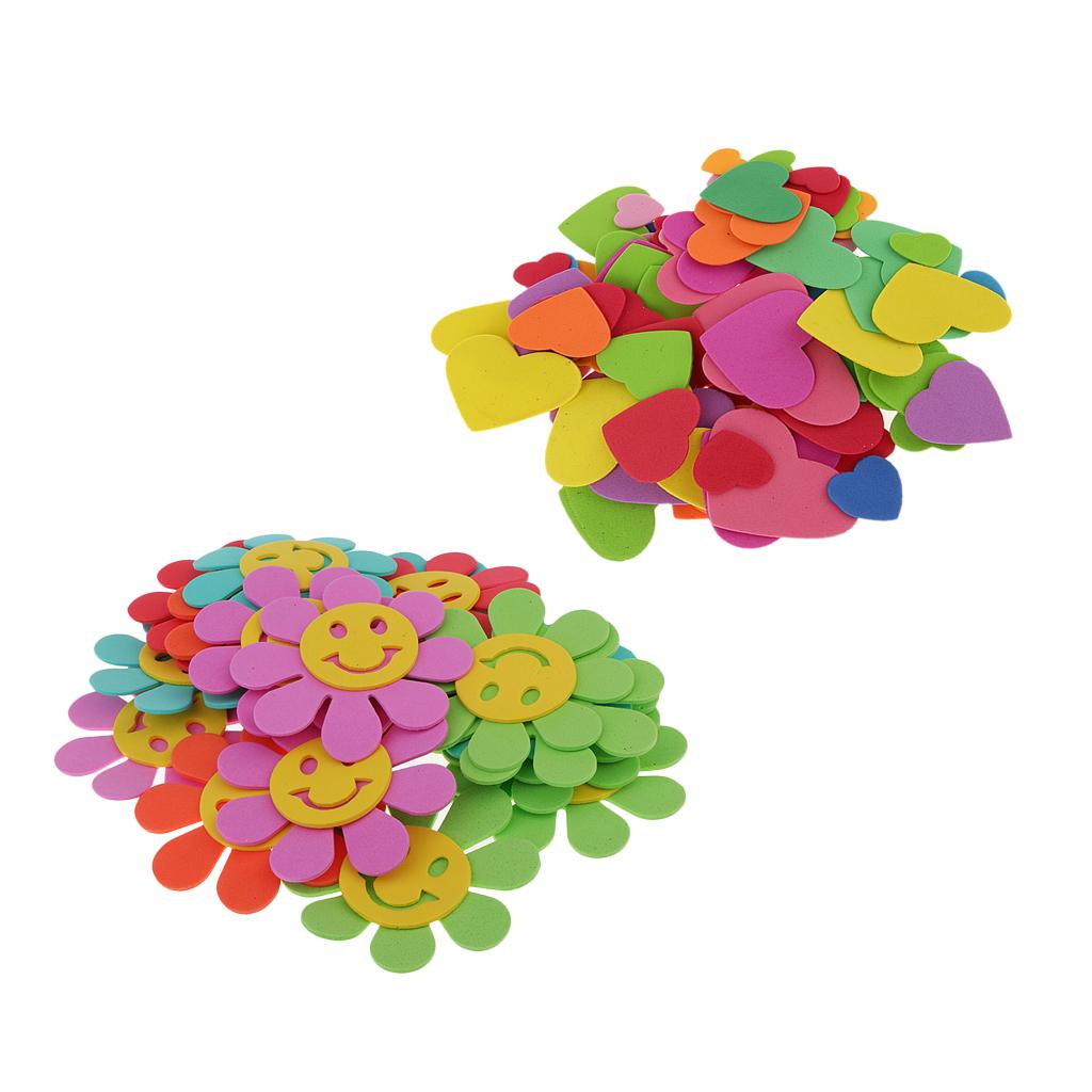 120 Pieces Mixed Self Adhesive Foam Stickers Kids Room Wall Decoration Foam