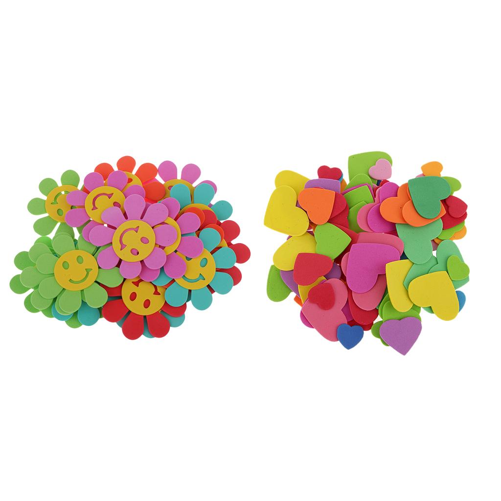 120 Pieces Mixed Self Adhesive Foam Stickers Kids Room Wall Decoration Foam