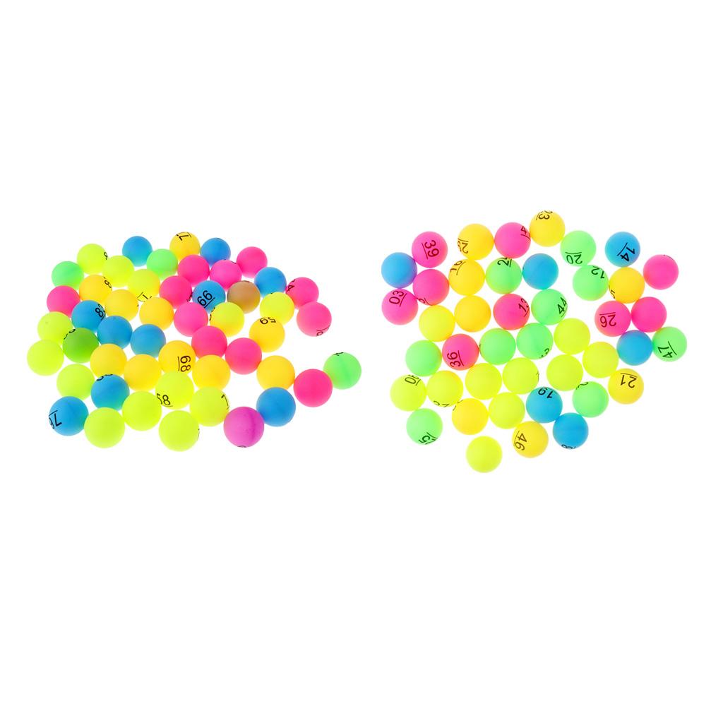 100 Pieces Assorted Color PP Material Table Tennis Balls 40mm Number 1 - 100