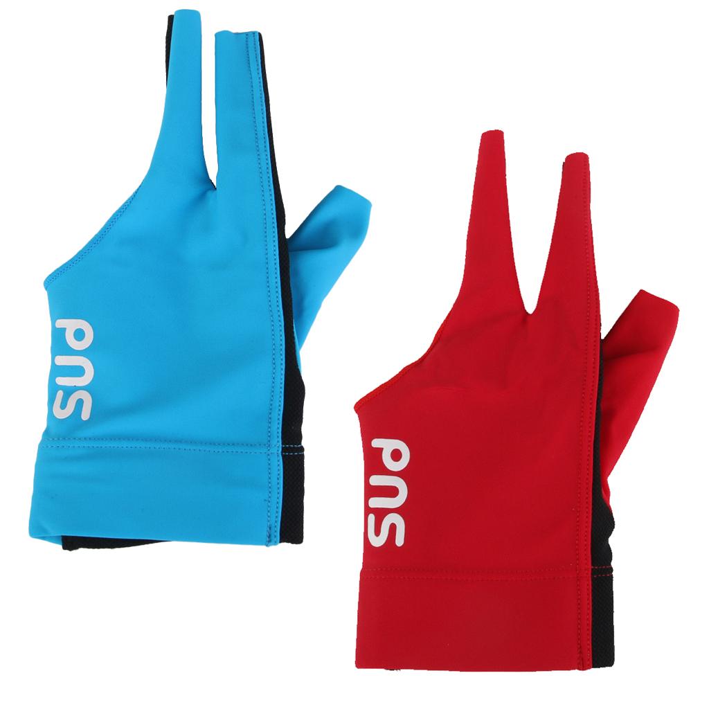 2Pcs Left Hand 3 Fingers Billiard Glove For Pool Cue Snooker Cue Accessories