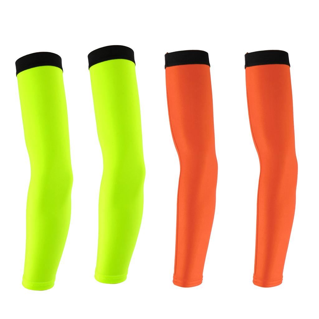 2 Pairs Bike Cycling Golf Arm Sleeves Sun Protection Bicycle Arm Warmer
