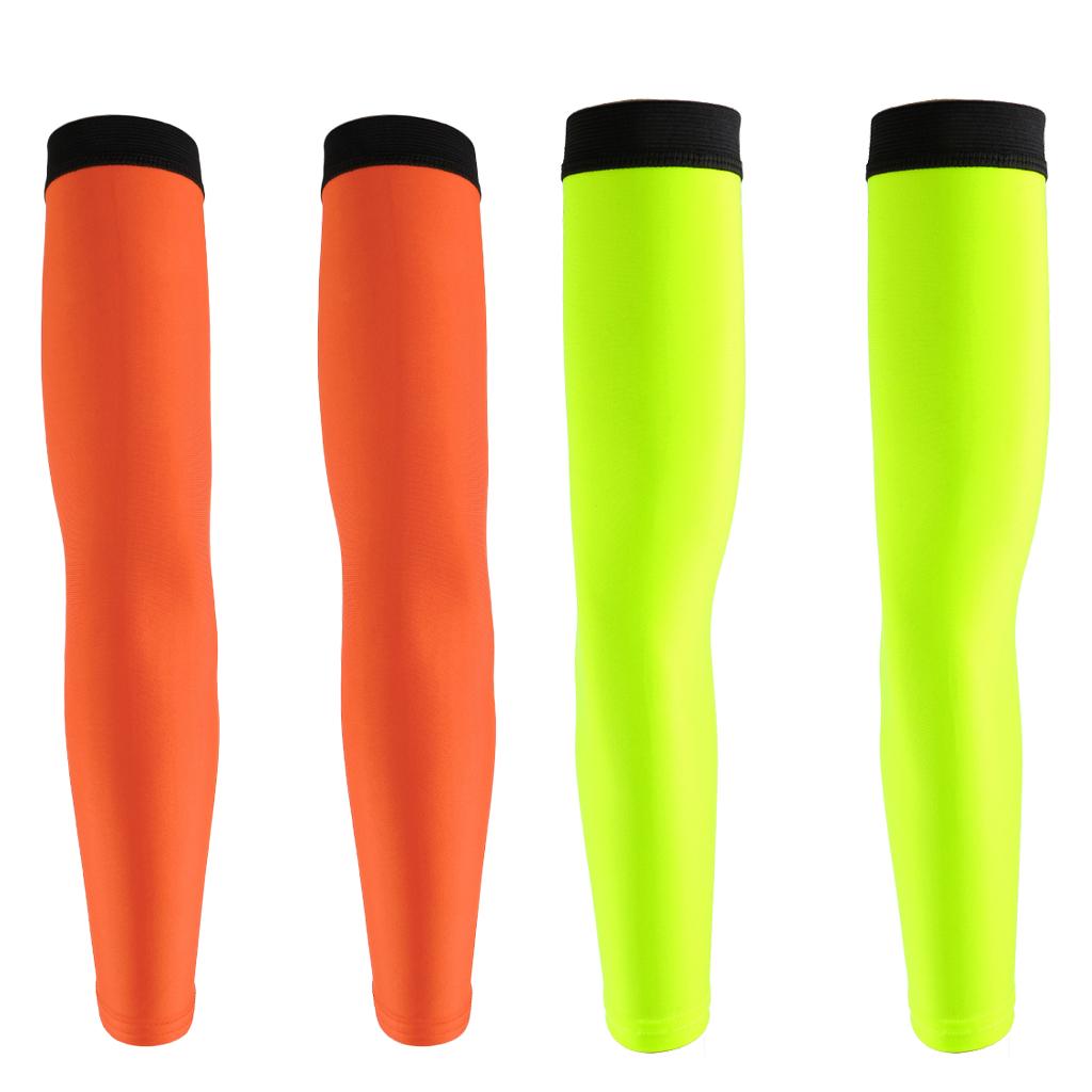 2 Pairs Bike Cycling Golf Arm Sleeves Sun Protection Bicycle Arm Warmer