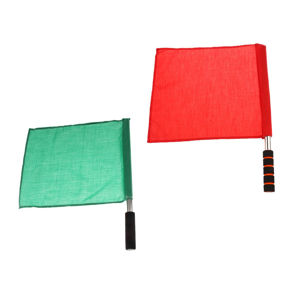 2 Pieces Sports Football Soccer Training Hockey Rugby Linesman Referee Flags