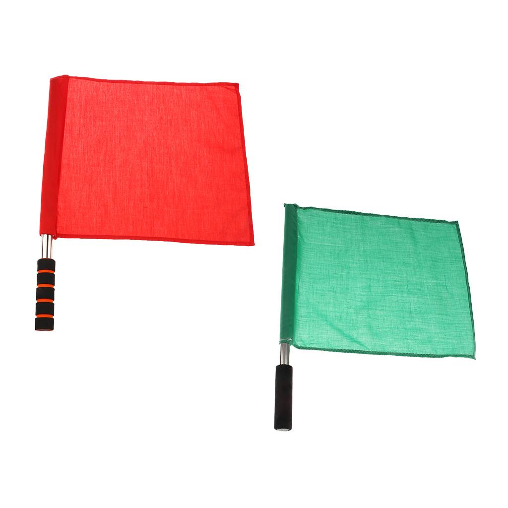 2 Pieces Sports Football Soccer Training Hockey Rugby Linesman Referee Flags