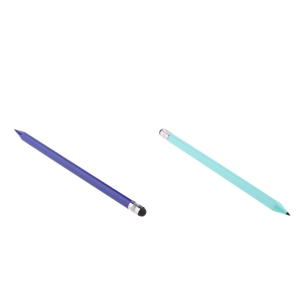 2pcs 2-in-1 Retro Design Touch Screen Stylus for iPhone Samsung Tablets PC