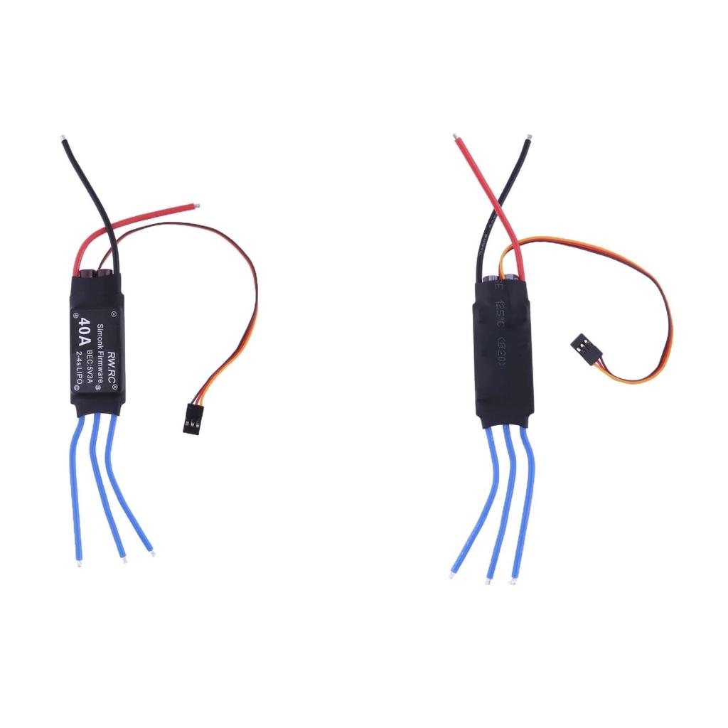 2 Pieces 40A 2-4S RC Brushless ESC Speed Controller for RC FPV Racing Drone