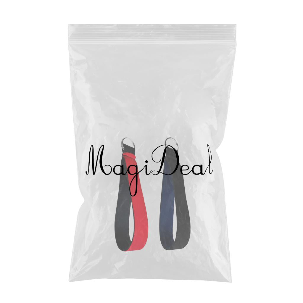 2Pcs Neoprene Wristlet Keychain Wrist Strap Band Key Holder Split Ring