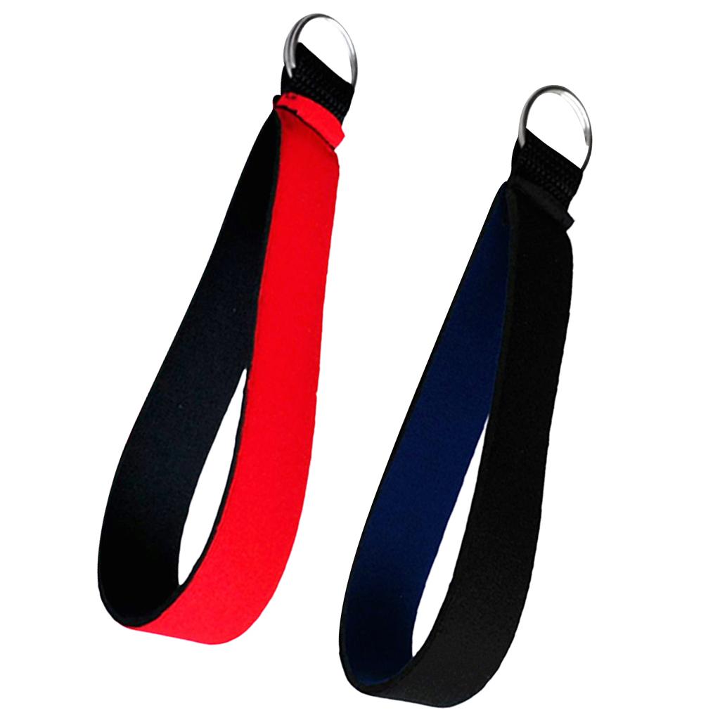 2Pcs Neoprene Wristlet Keychain Wrist Strap Band Key Holder Split Ring