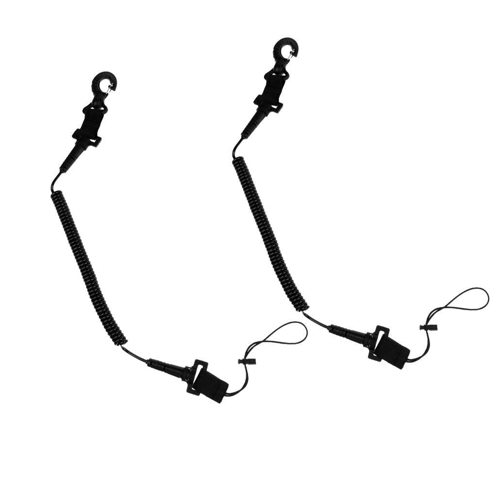 2Pcs Scuba Diver Coil Lanyard for Torch Camera/Scuba Diving Slate/Accessory