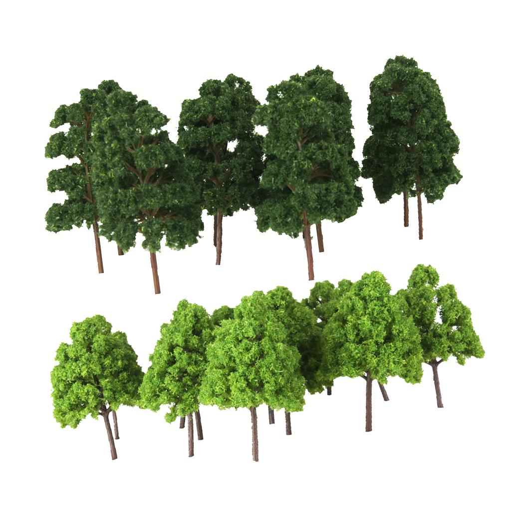 45x Mini Green Trees Model Train Railway Layout Scenery Diorama Architecture