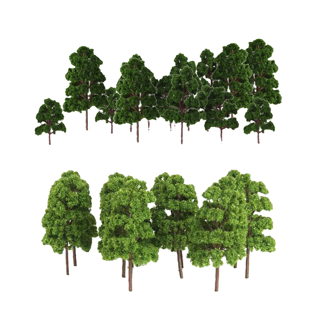 30Piece HO Z Sacle Green Fir Pine Tree Model Train Railway Street Layout DIY