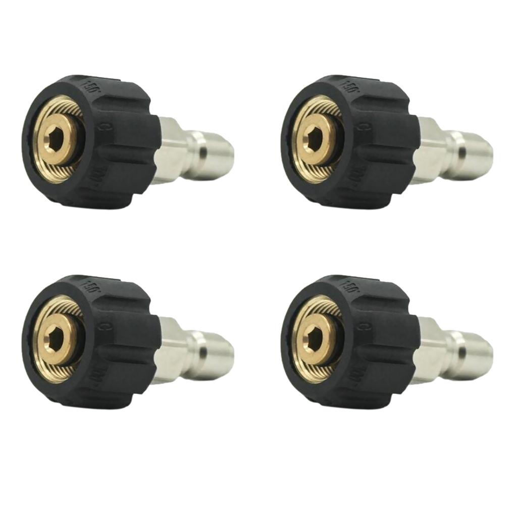 4xBrass Connector Release Socket Cleaning Female M22/14 to 1/4 Male Plug