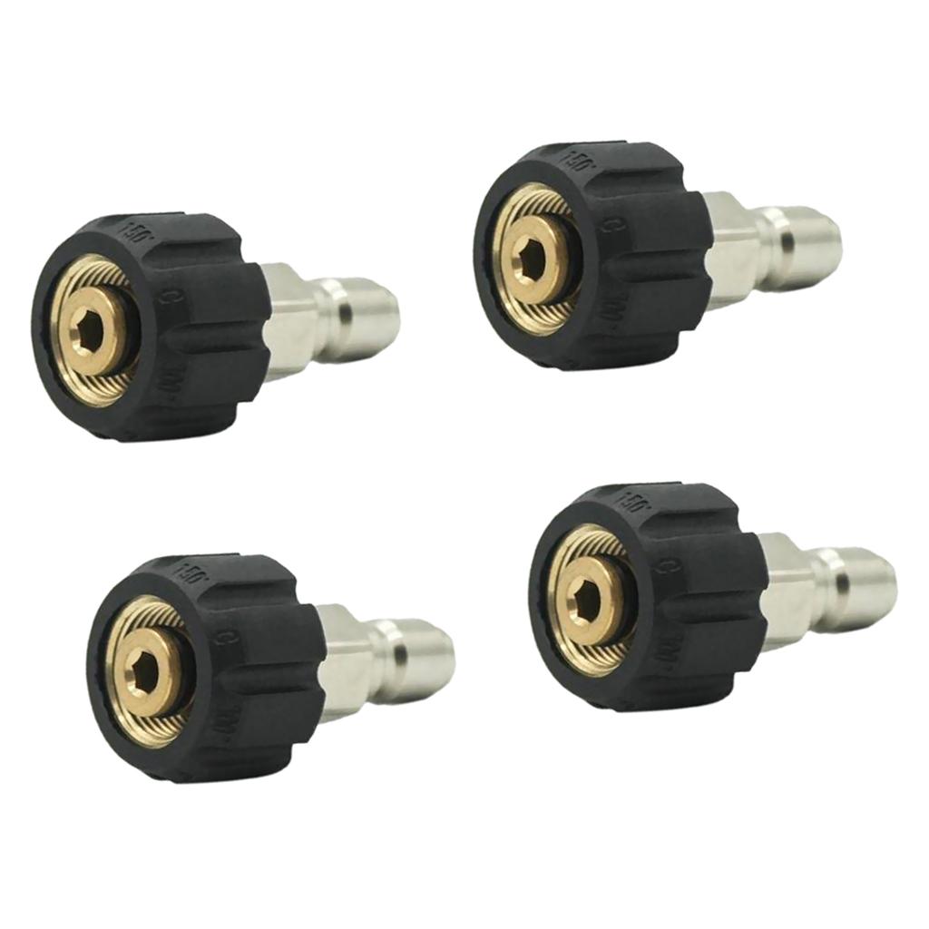 4xBrass Connector Release Socket Cleaning Female M22/14 to 1/4 Male Plug
