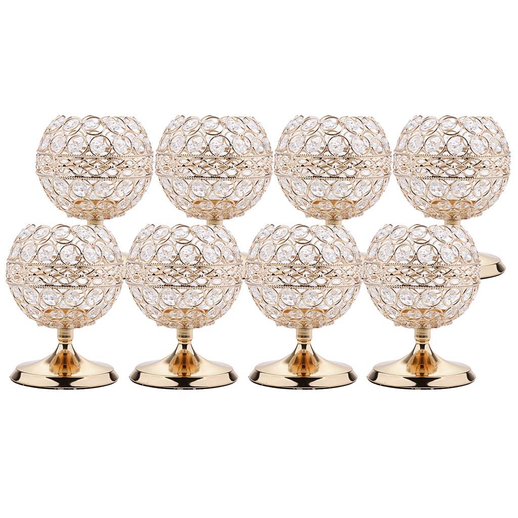 8x Bling Crystal Votive Tealight Candle Holders Wedding Table Centerpieces