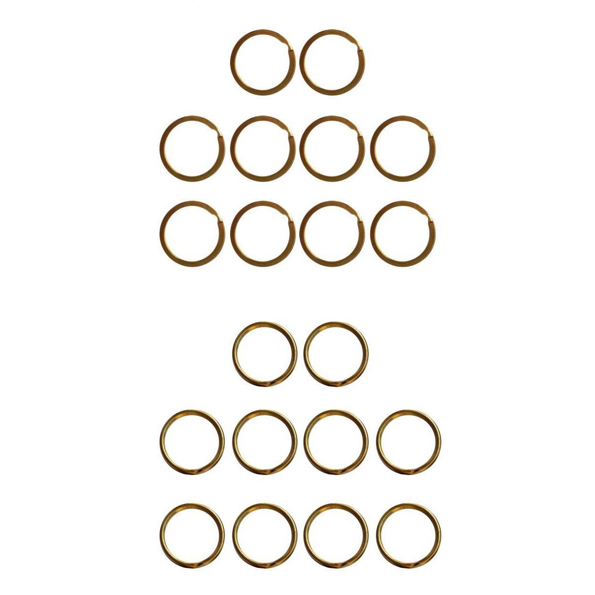 20 Pieces Brass Flat and Round Split Key Chain Rings Key Holder Craft 30mm