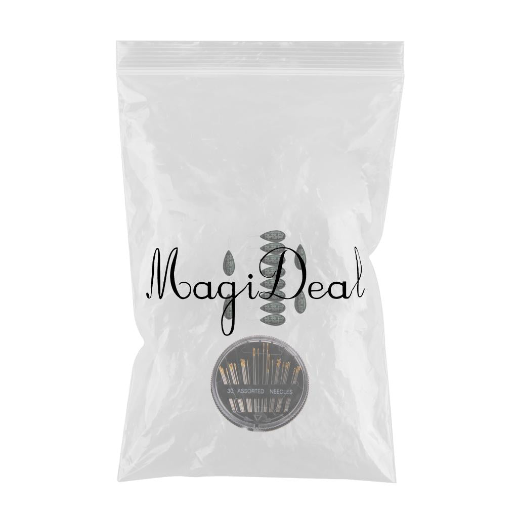 1 Set Sewing Tool Bag Bow Wire Stitch Insert and 30pcs Hand Sewing Needles