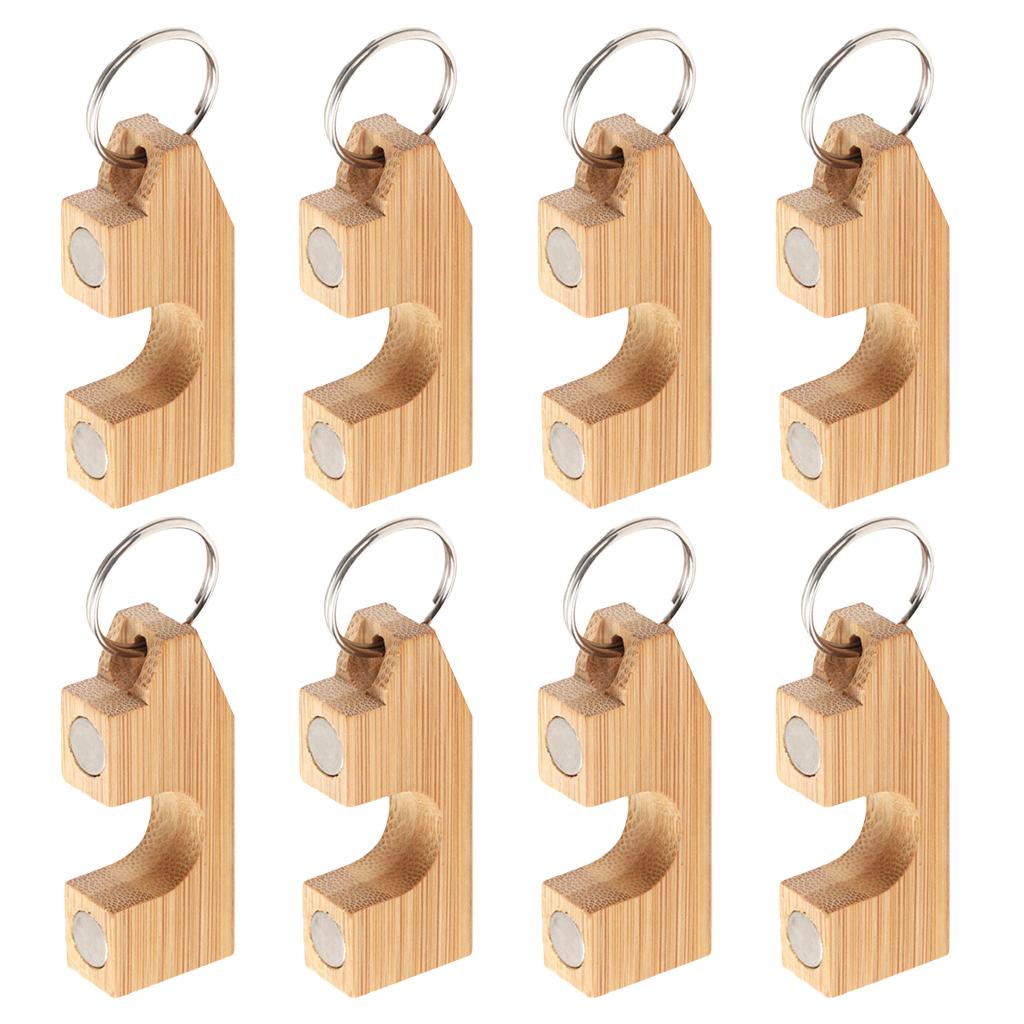 8pcs Wooden Fly Fishing Rod Rack Holder Magnetic Rod Guard Transport System