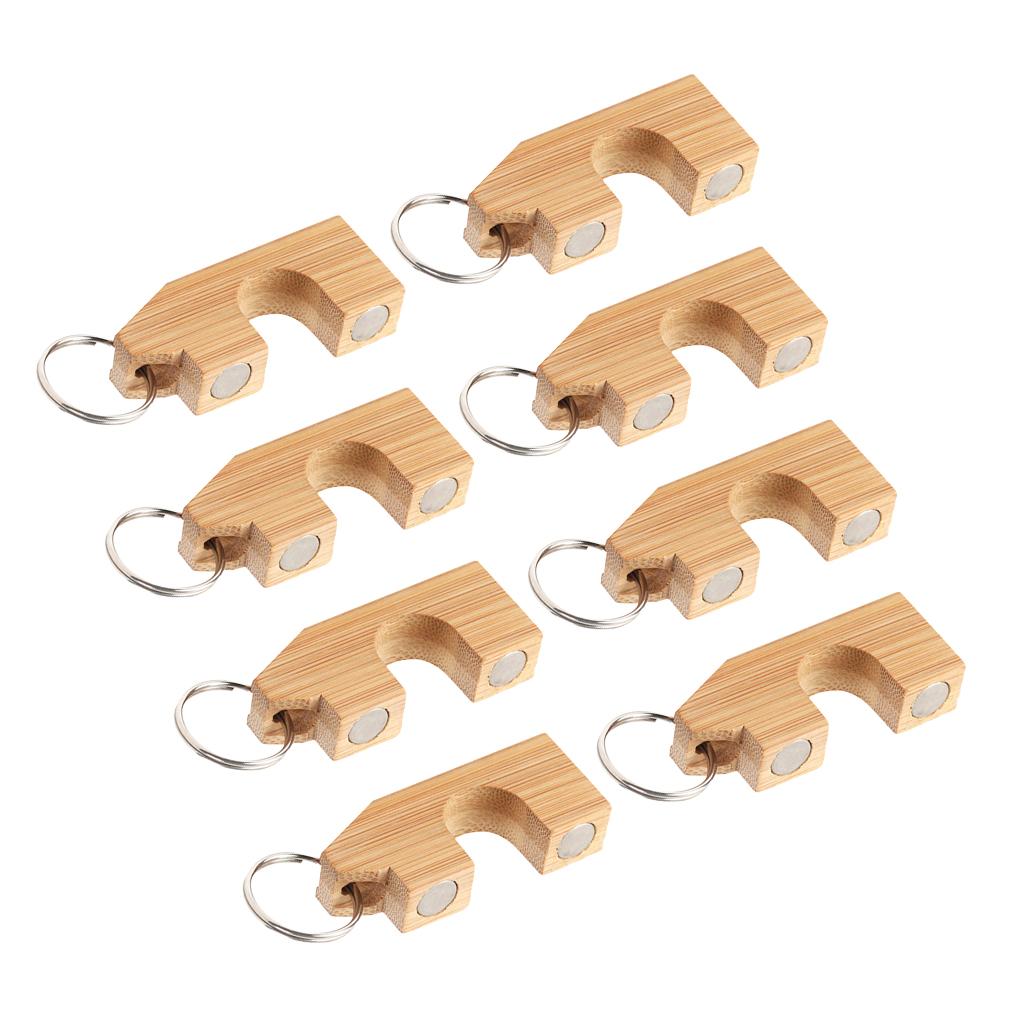8pcs Wooden Fly Fishing Rod Rack Holder Magnetic Rod Guard Transport System