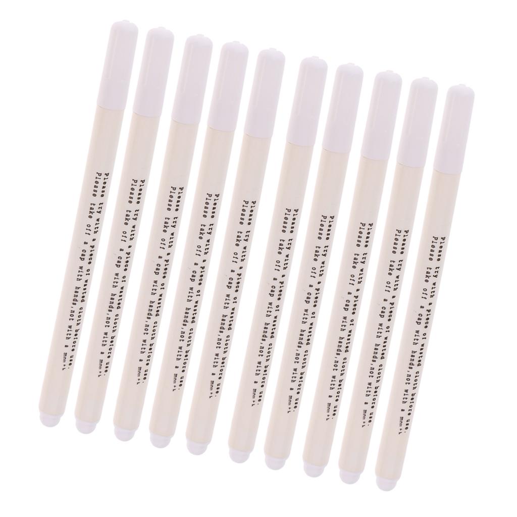 10 Pieces Water Erasable Pen Tailor Vanishing Marker Water Soluble Pen White