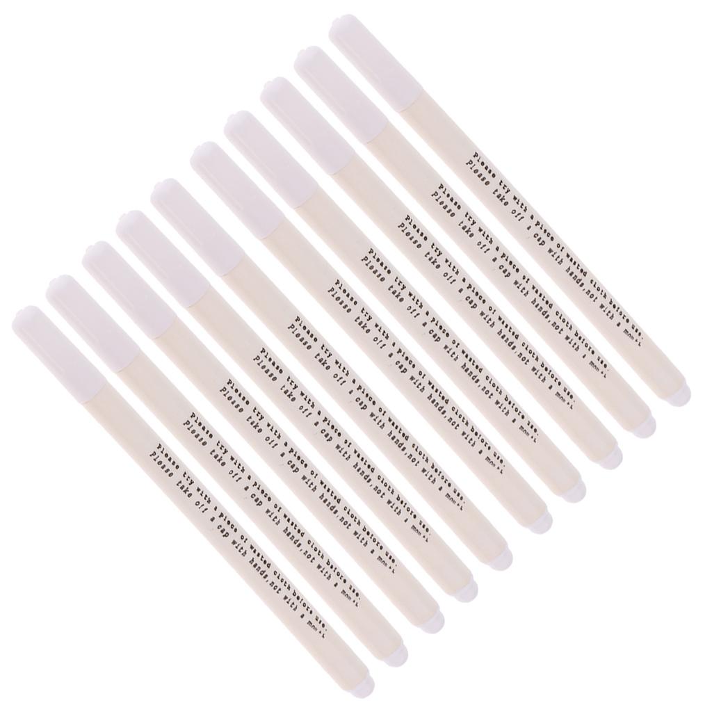 10 Pieces Water Erasable Pen Tailor Vanishing Marker Water Soluble Pen White