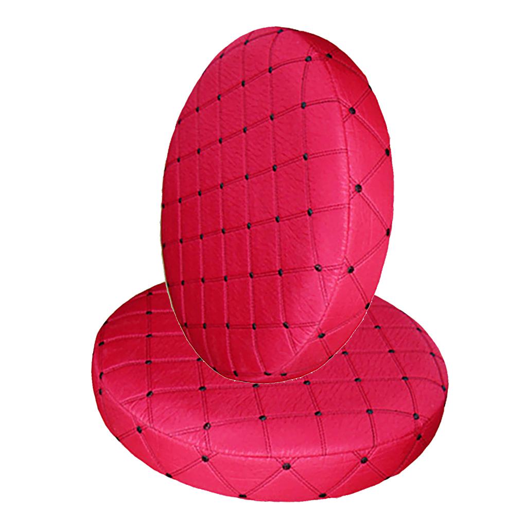2Pcs 35cm Bar Stool Cover Round Lift Chair Seat Sleeve Polyester Salon Red