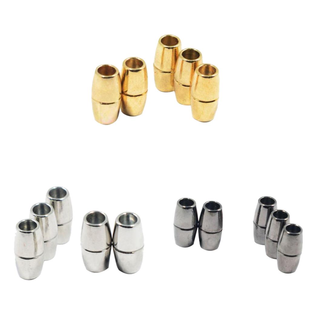 15pcs Round Alloy Magnetic Clasp for DIY Bracelet Necklace Making Multicolor