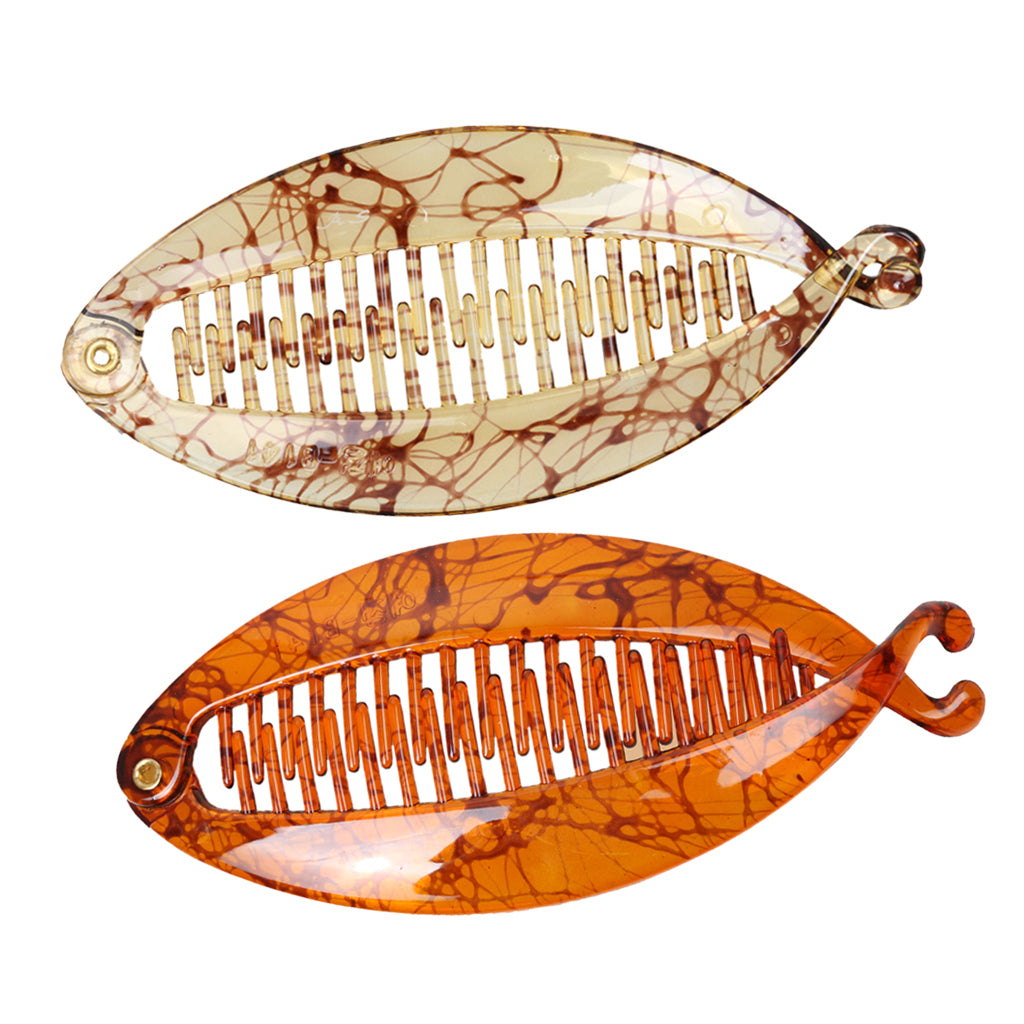 2 Pieces Novelty Resin Fish Tail Hair Banana Clip Lady Girl Hair Accessories