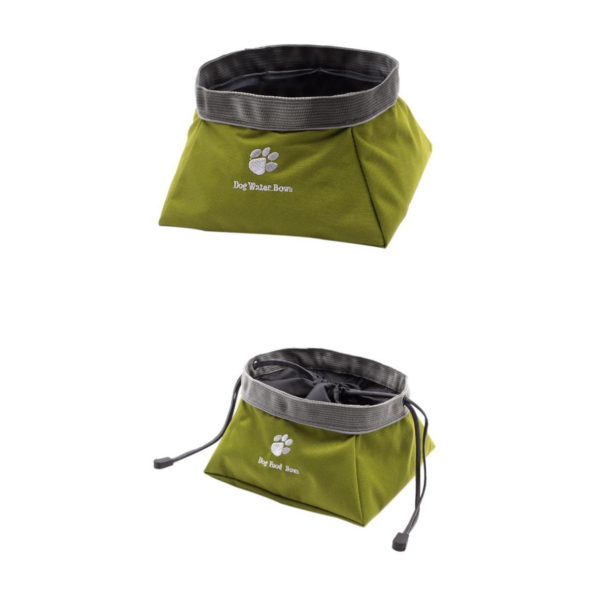 2x Collapsible Pet Dog Bowls, Travel Puppy Bowl, Water and Food Feeder