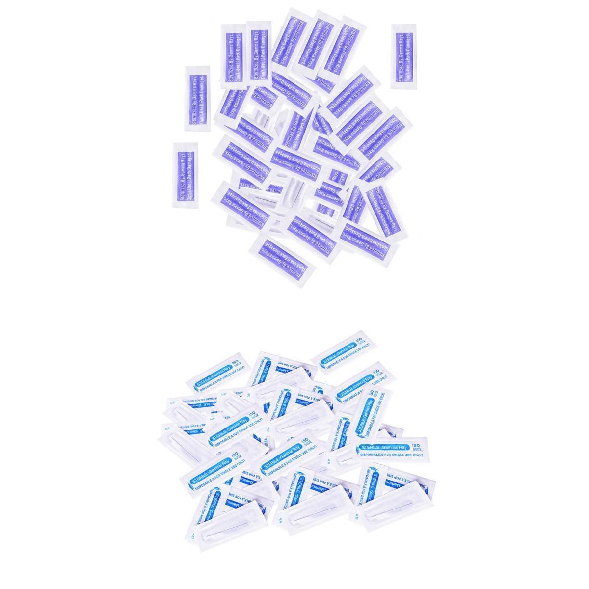 200Pcs Microblading Permanent Makeup Needles For Tattoo Eyebrow Pen 1R 3R